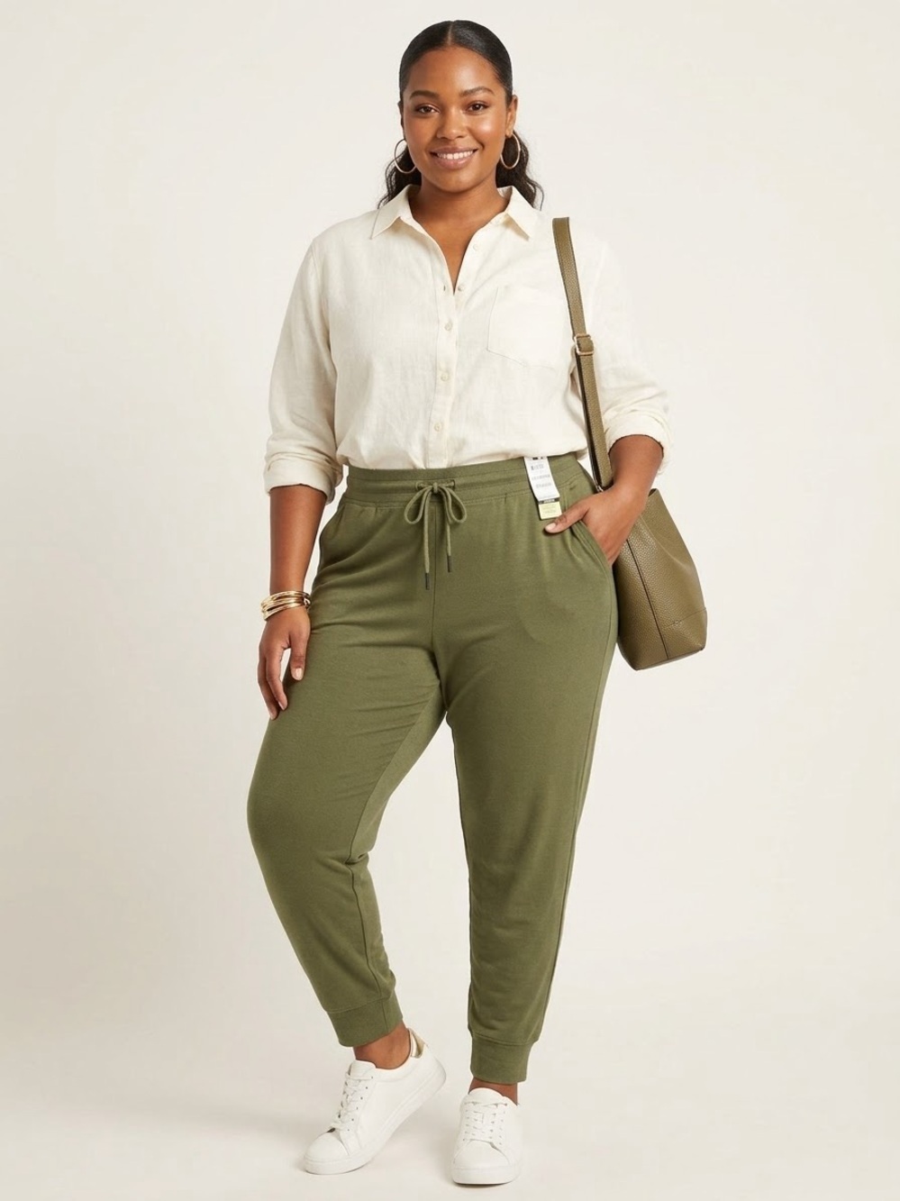 ID Ideology Women  XX-Large Leg Jogger Pants Green